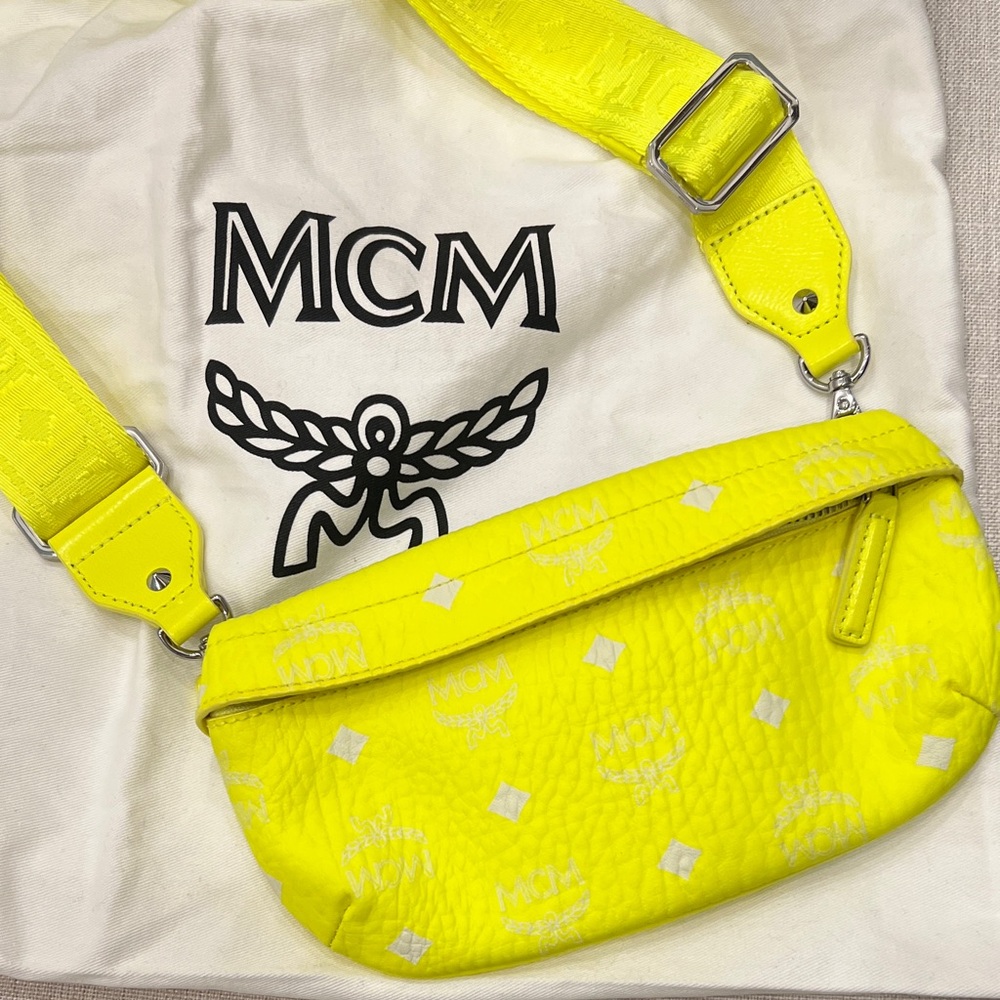 MCM Neon Yellow Crossbody Bag